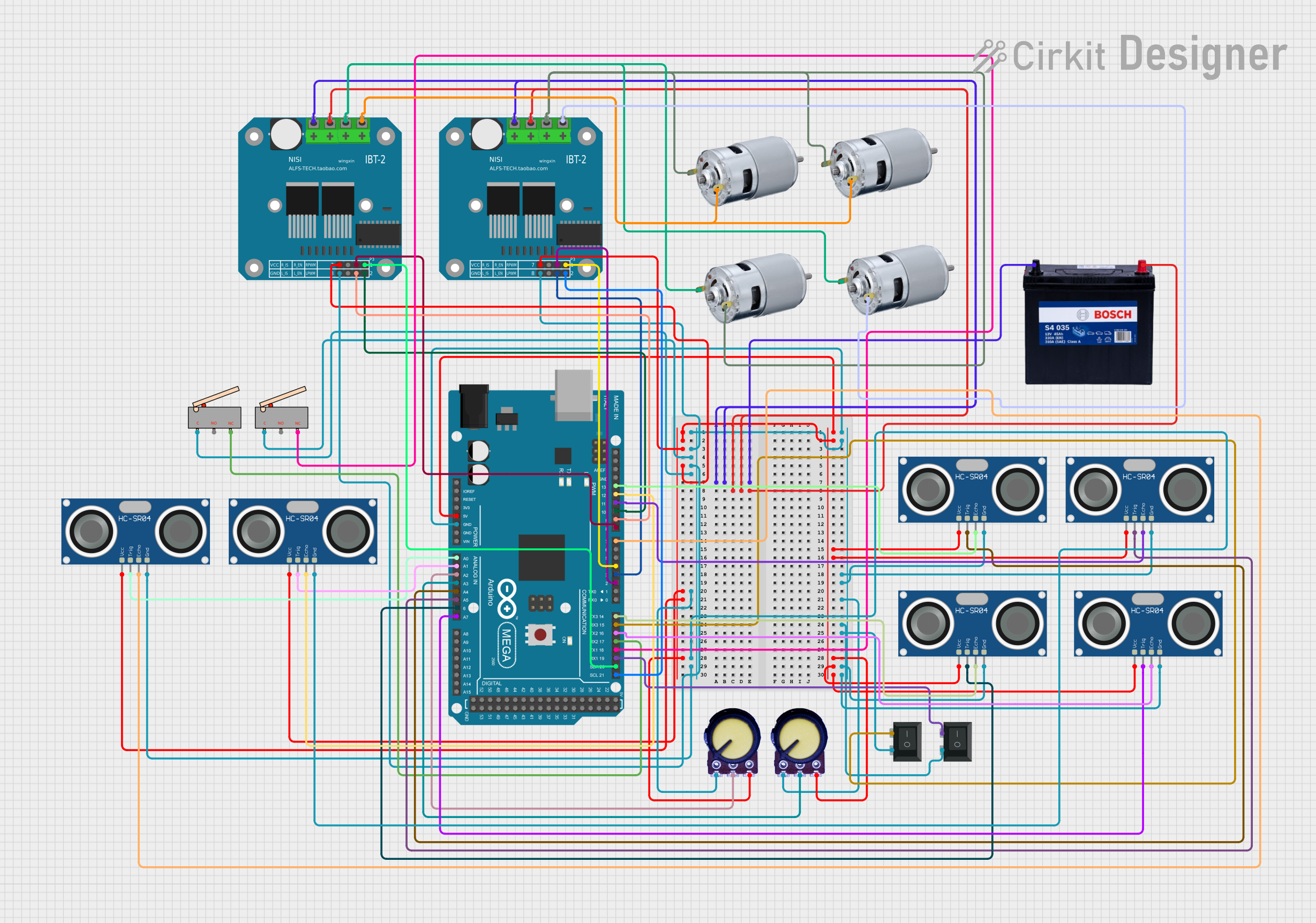 Image of MEGA: A project utilizing BTS7960 in a practical application