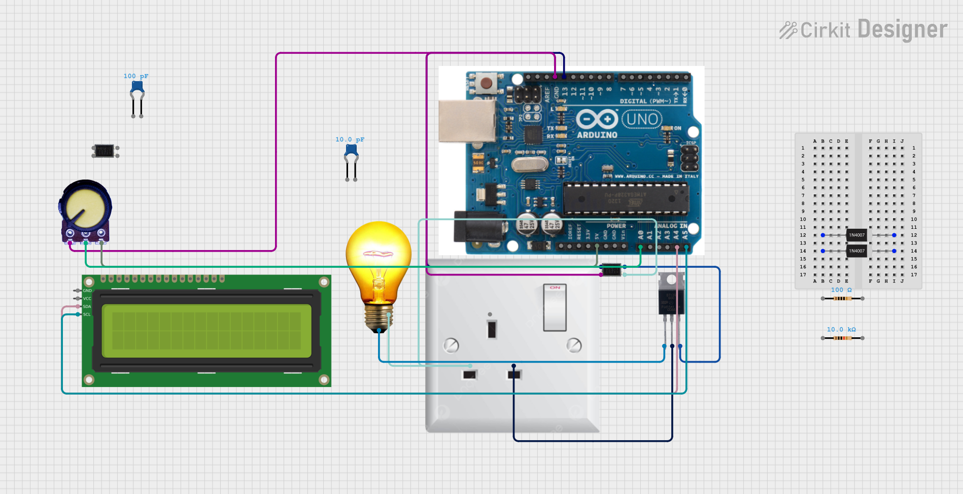 Image of PPPPPP: A project utilizing AC Dimmer Lamp Module in a practical application