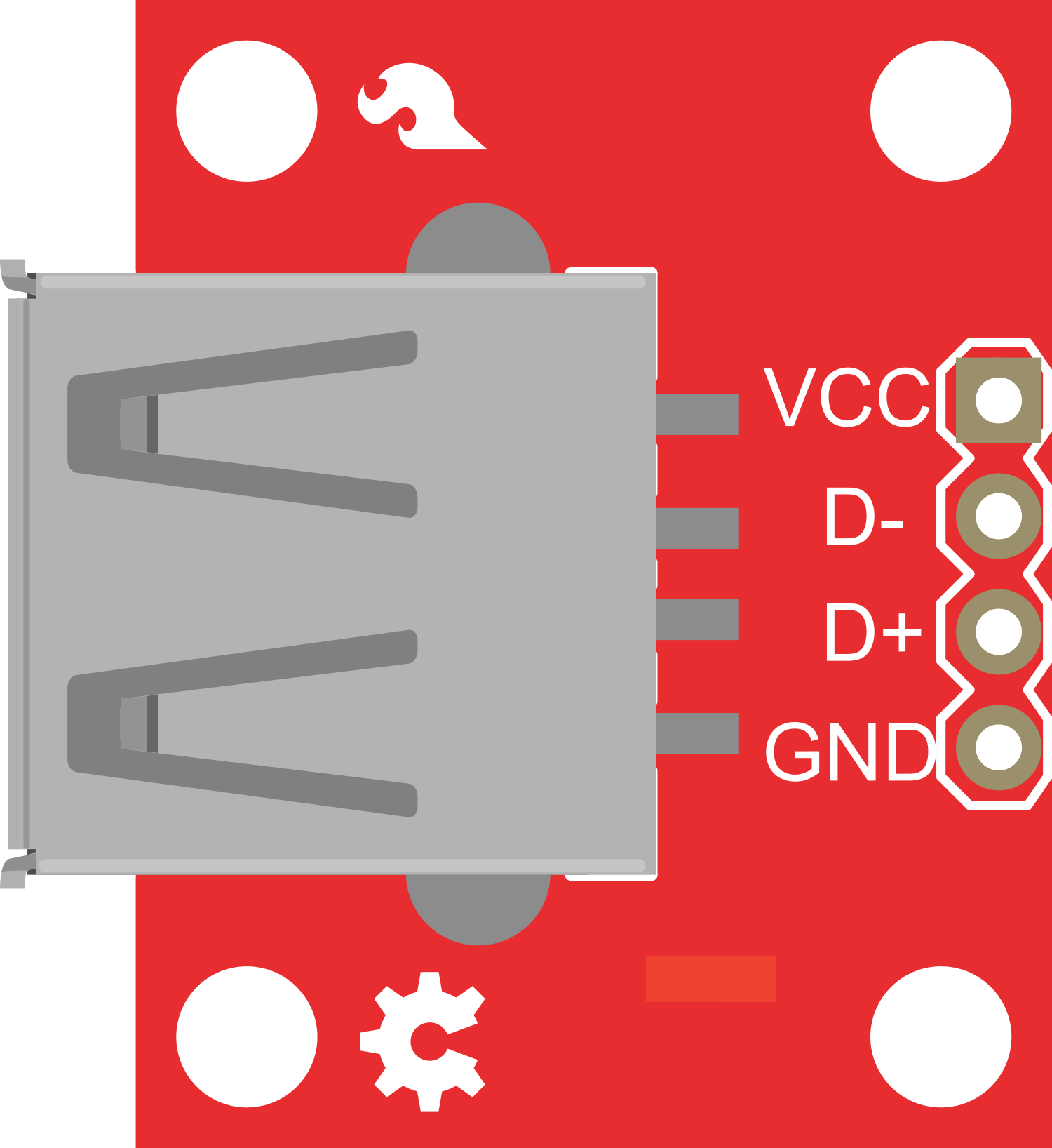 Image of USB Type A Female Breakout Board 