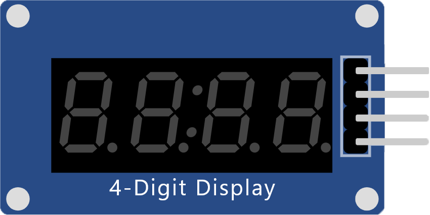 Image of Seven Segment Display (TM1637) (Wokwi Compatible)