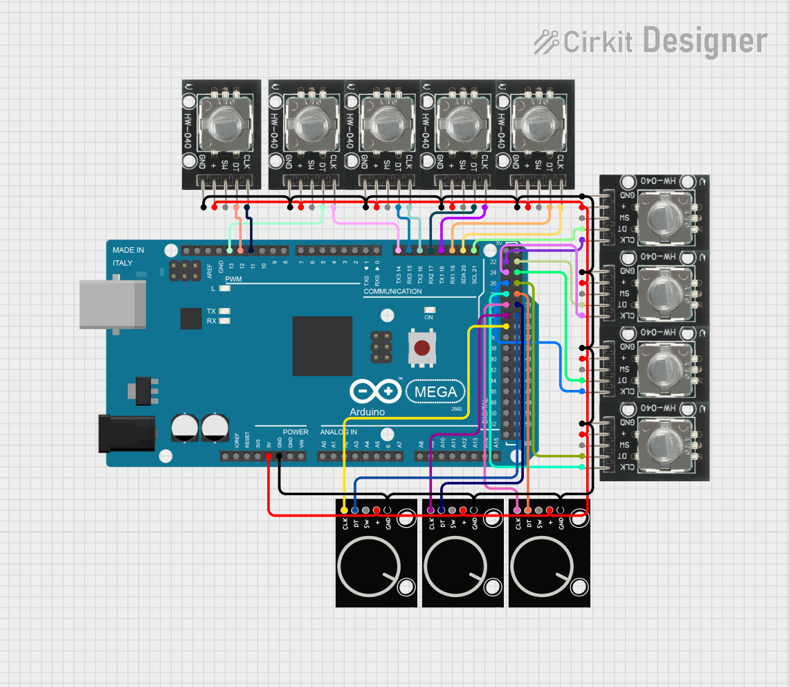 Image of 엔코더: A project utilizing HW-040 Rotary Encoder in a practical application