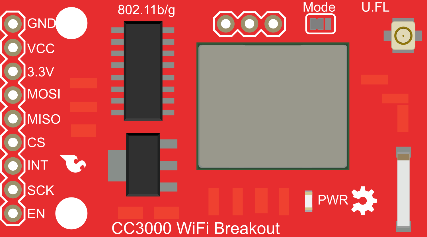 Image of CC3000 WiFi Breakout Board