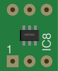 Image of ADP3300 50mA LDO - Breadboard Adapter