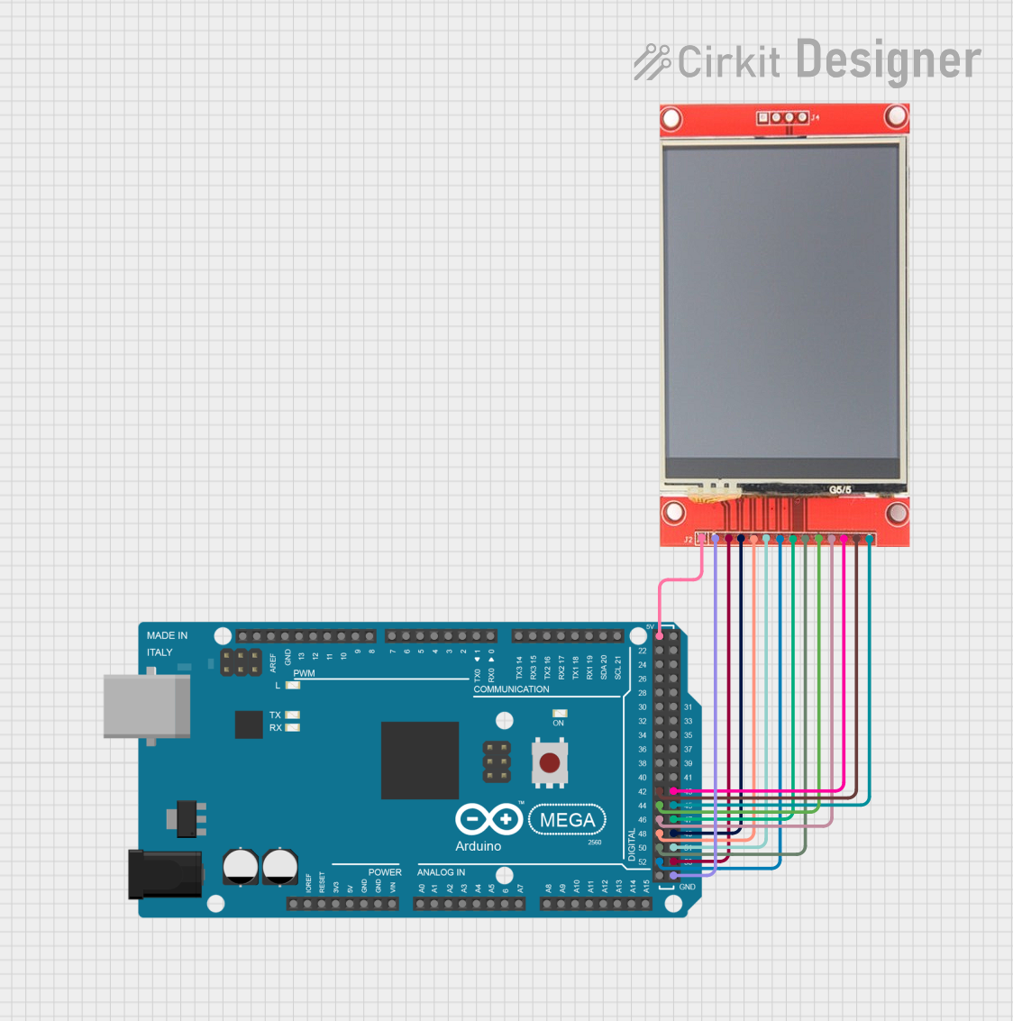 Image of ekran: A project utilizing Adafruit 40-pin TFT Friend in a practical application