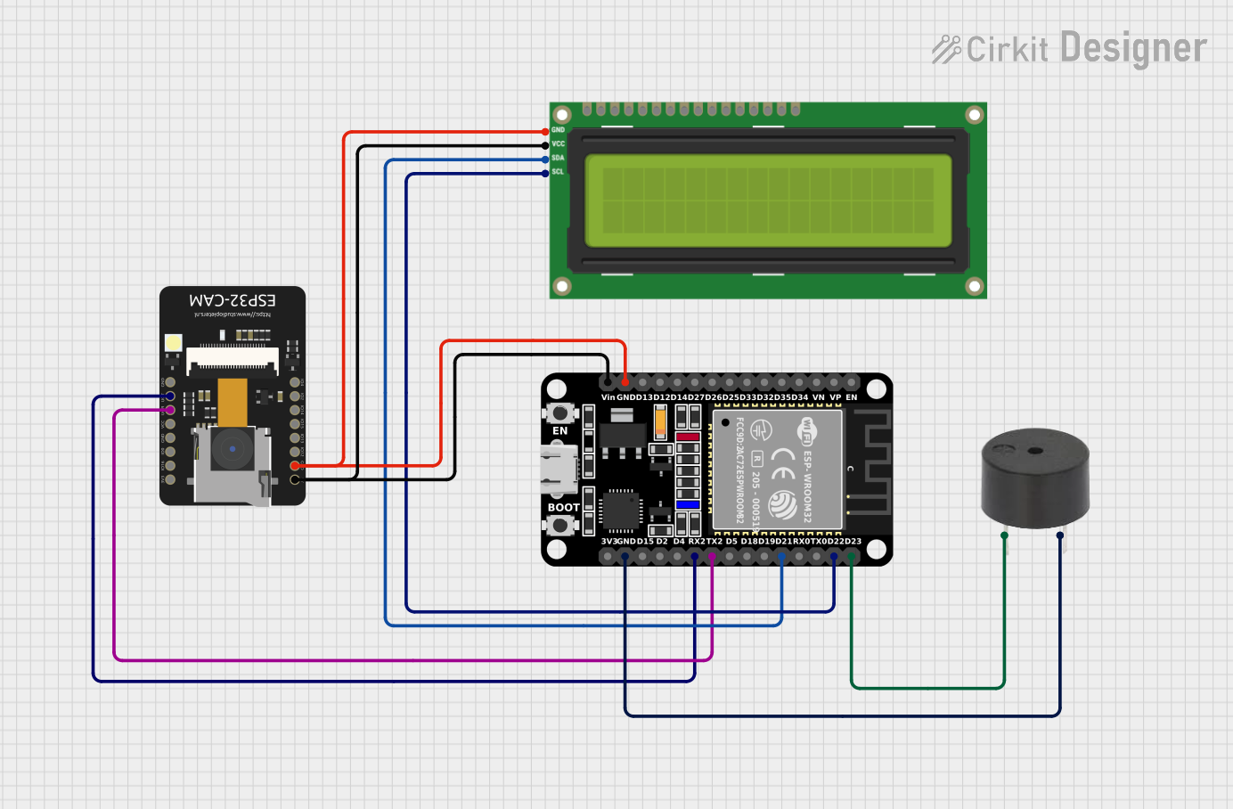 Image of cam_circuit_design: A project utilizing ESP32 - 38 pins in a practical application