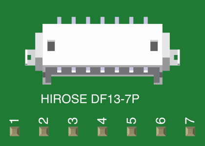 Image of Hirose DF13A 7-Pin Header (Diagram Adapter)