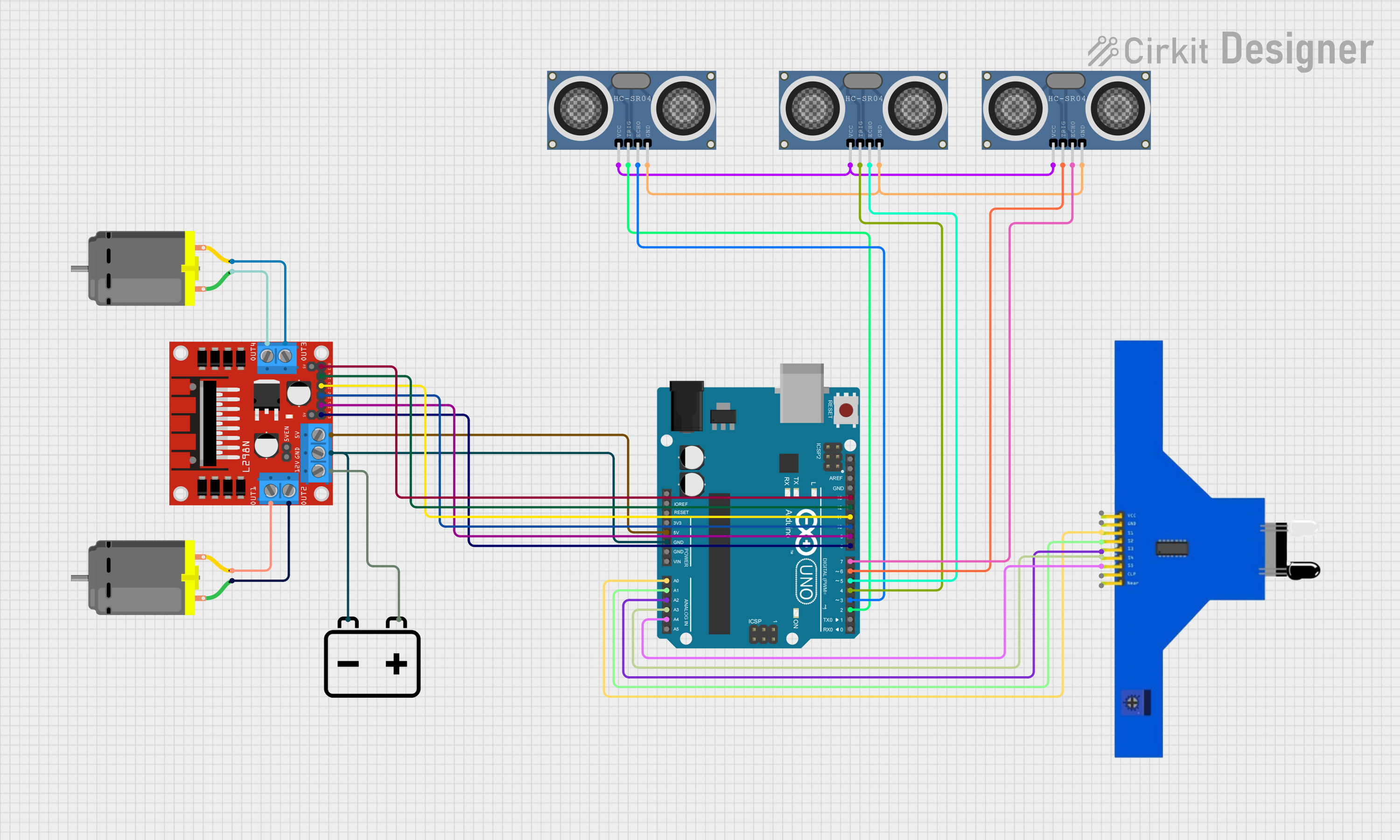 Image of P1: A project utilizing roborobo IR sensor in a practical application