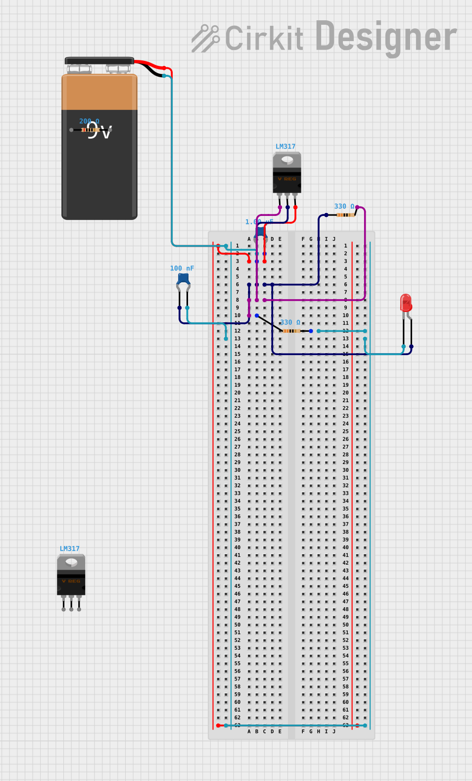 Image of Trial: A project utilizing LM317 Voltage Regulator in a practical application