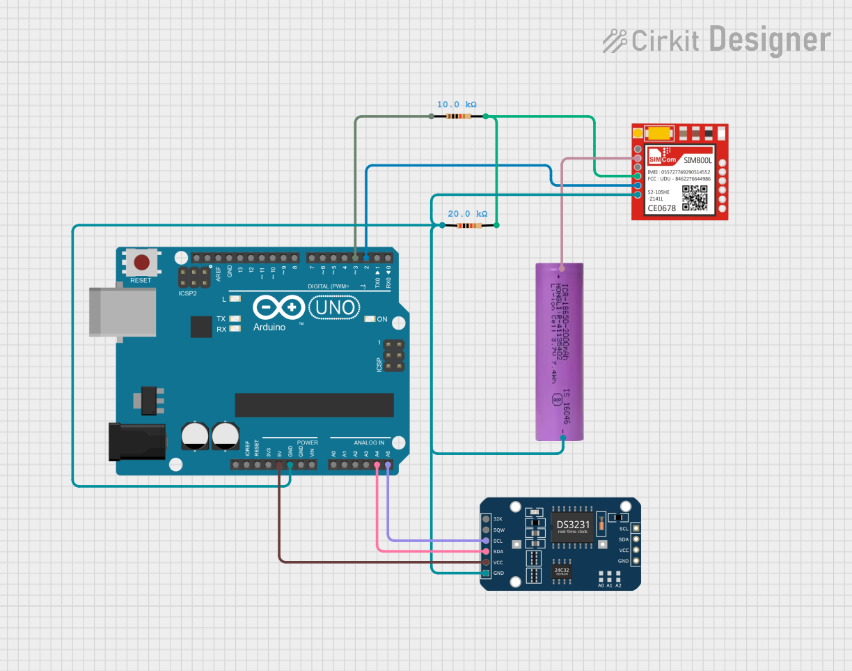 Image of circuit1: A project utilizing ZS-042 RTC Modulea in a practical application