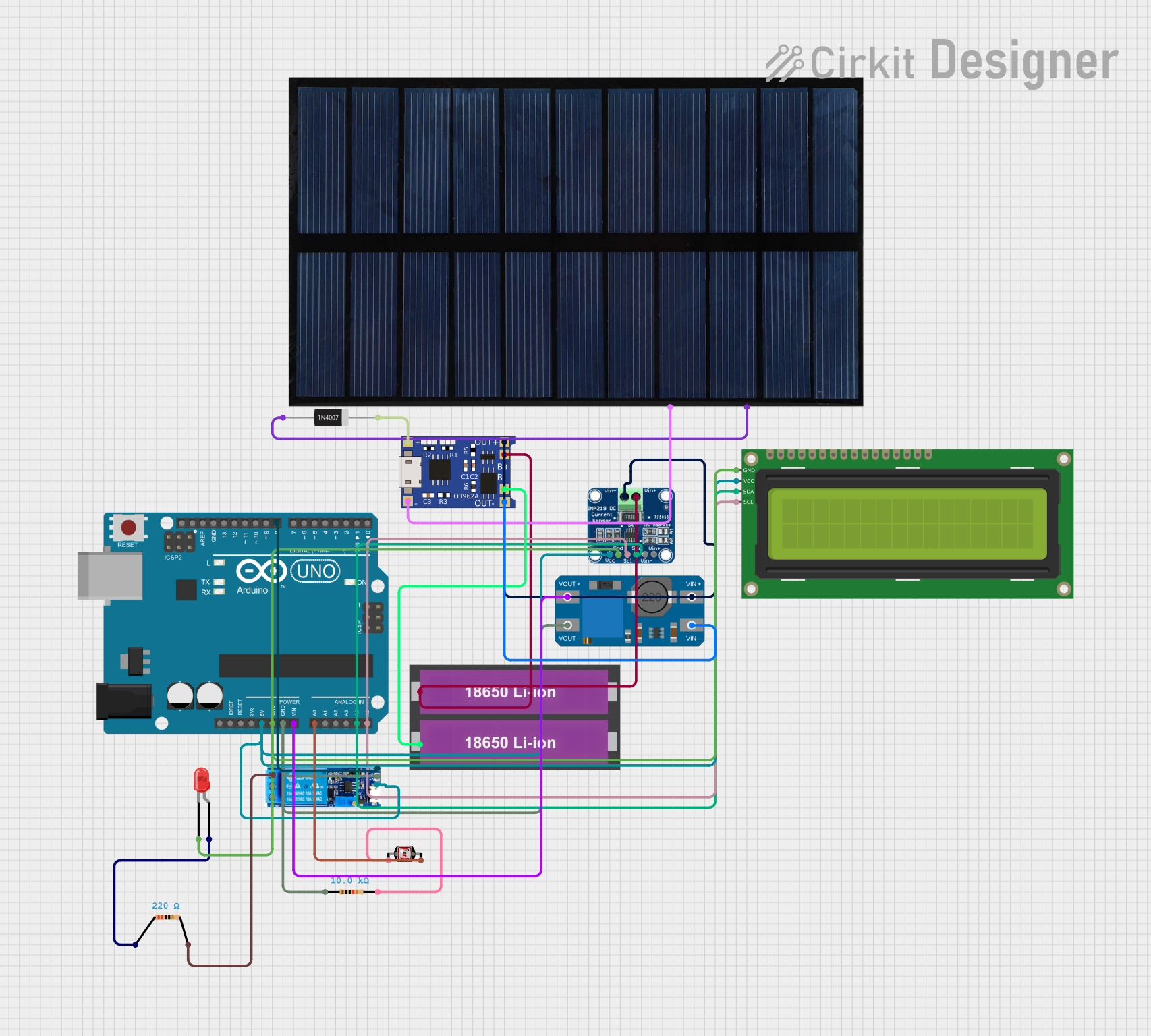 Image of Smart Lighting and charging battery: A project utilizing Adafruit BQ24074 Solar-DC-USB Lipo Charger in a practical application