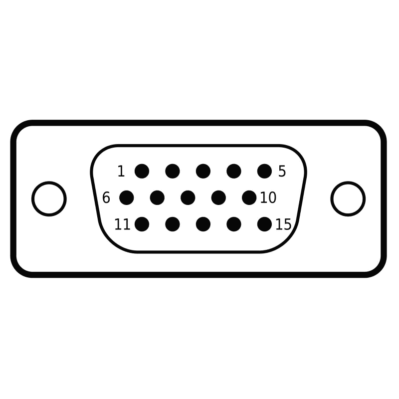 Image of D-SUB DE15 (DB15) cable connector