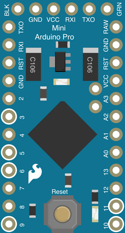 Image of Arduino Pro Mini v13 (A4/A5 headers)