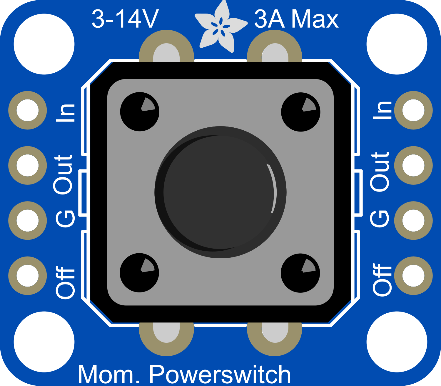 Image of Adafruit Push Button Powerswitch