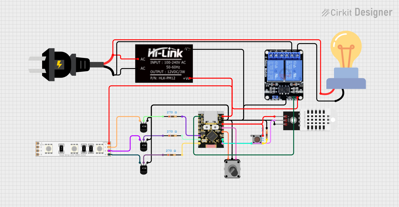Image of Copy of Bedside RGB and Lamp: A project utilizing Smart House Controller Board in a practical application
