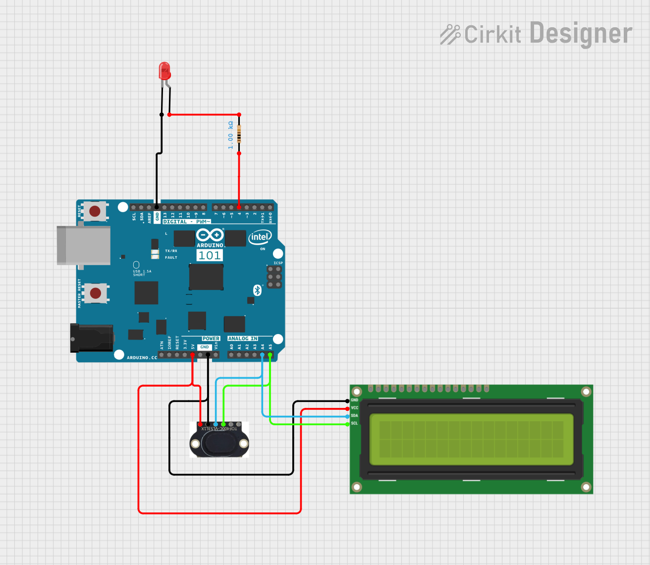 Image of TOF project: A project utilizing Adafruit VL53L0X Time of Flight Distance Sensor in a practical application