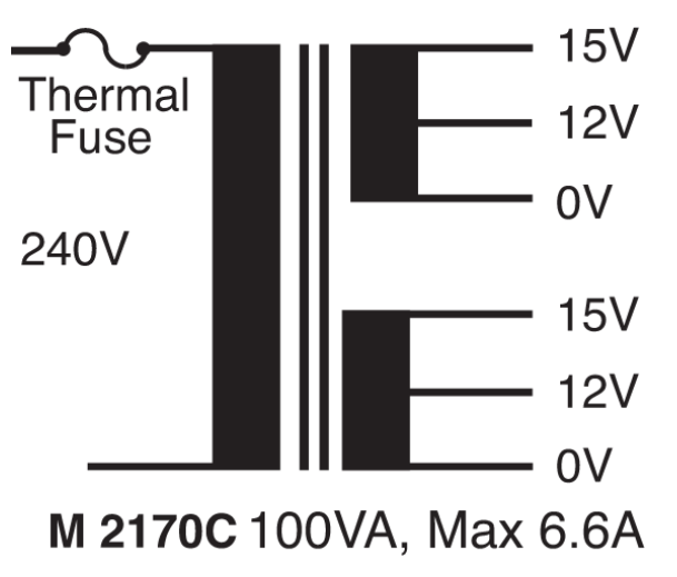 Image of Transformer 240V - Dual Secondary 12-15V