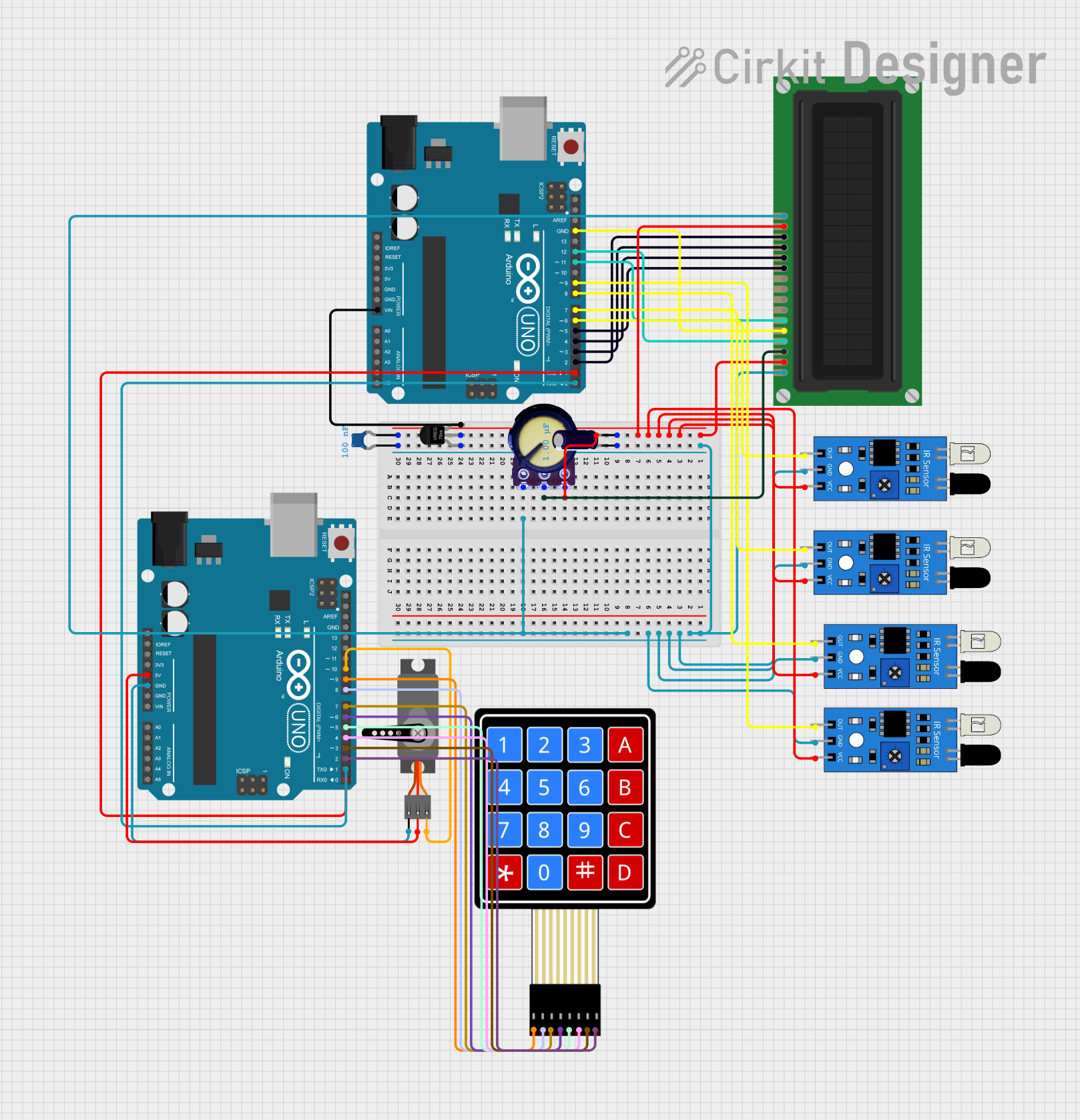 Image of circuit diagram: A project utilizing Keyes IR in a practical application