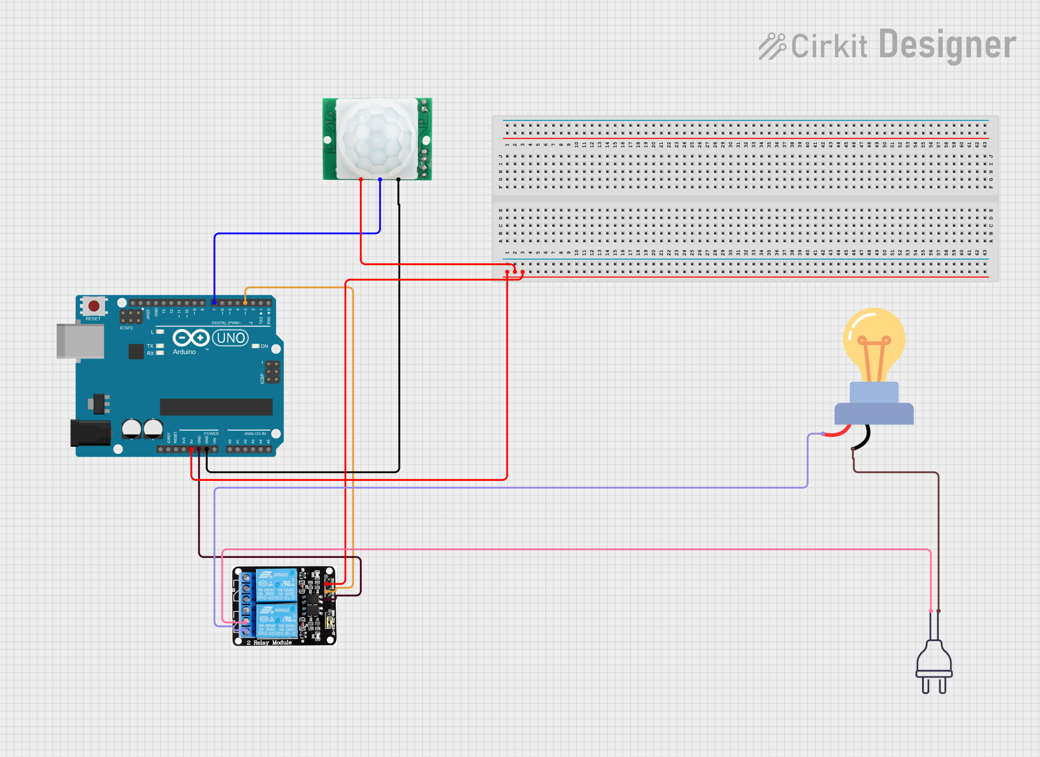 Image of Motion Sensor: A project utilizing LED bulb AC / Bombillo AC in a practical application