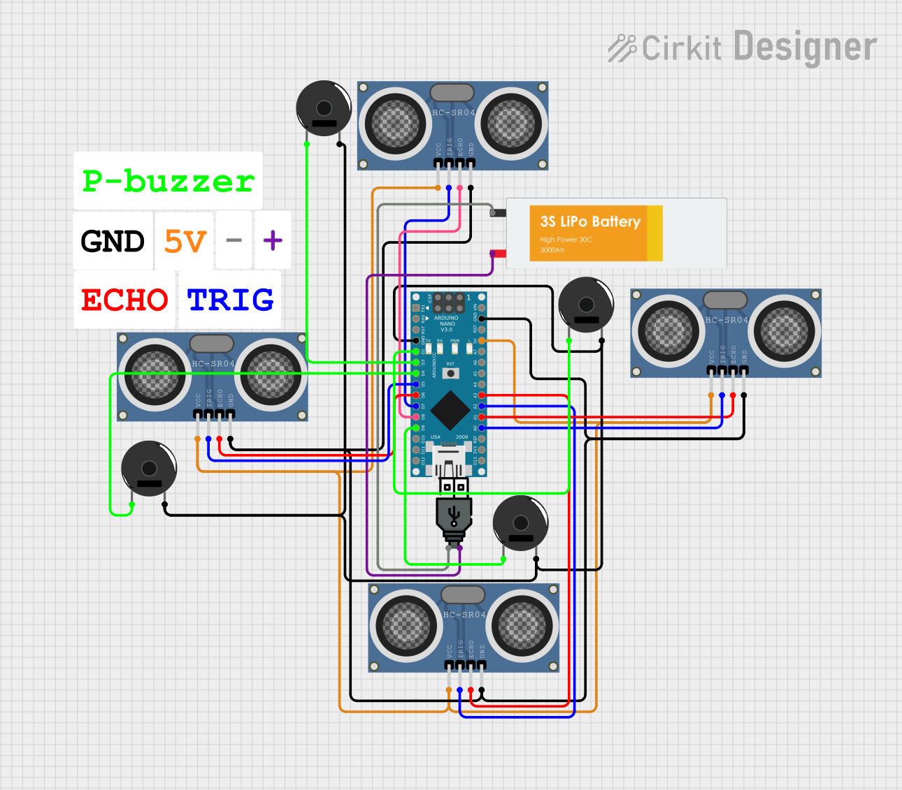 Image of ploutot bob: A project utilizing HC-SR04 Ultrasonic Distance Sensor (Wokwi Compatible) in a practical application