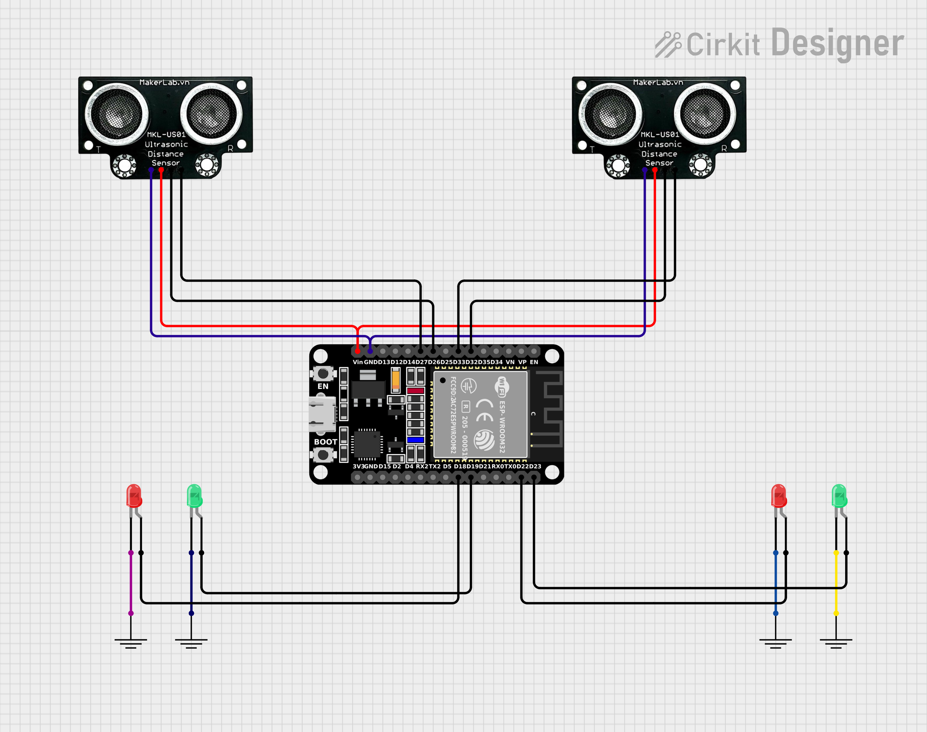 Image of TrafficLITE-SIMULATOR: A project utilizing MKE-S01 Ultrasonic Distance Sensor in a practical application