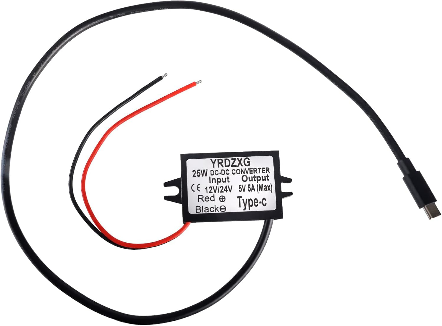 Image of Convertidor reductor 24V/12V a 5V - 5A 25W USB-C