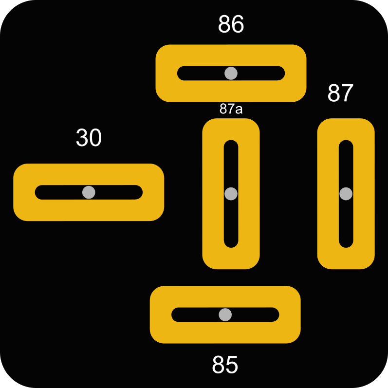 Image of NVF4-2 12 V SPDT Automotive Relay (Bottom View)