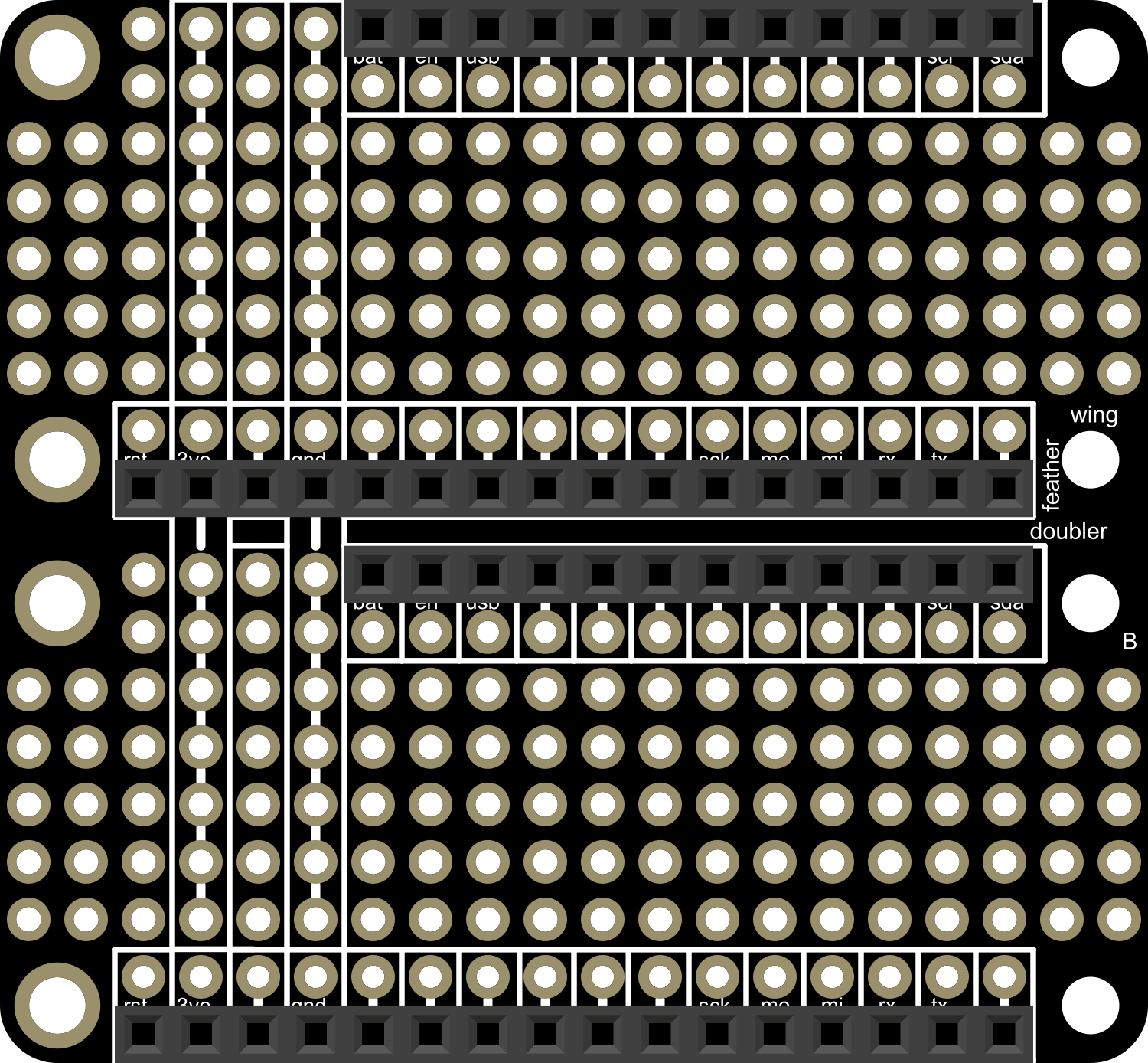 Image of Adafruit FeatherWing Doubler