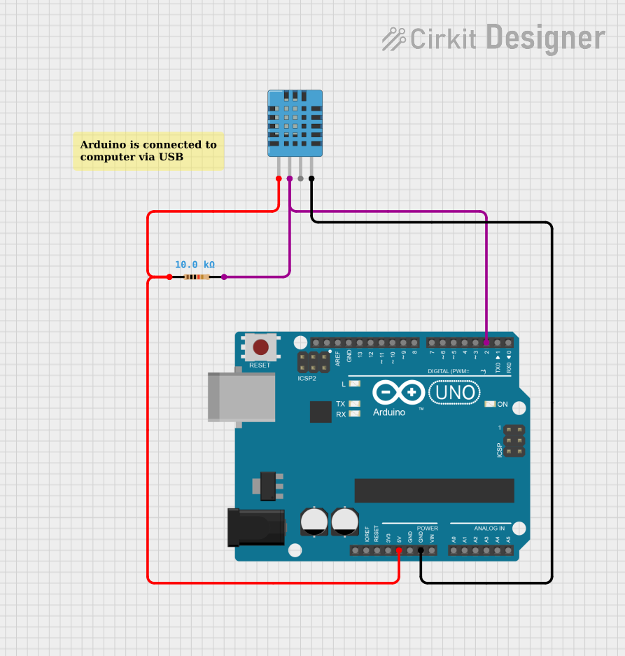 Image of Measure Temperature and Humidity with Adafruit DHT11: A project utilizing DHT11 Humitidy and Temperature Sensor in a practical application