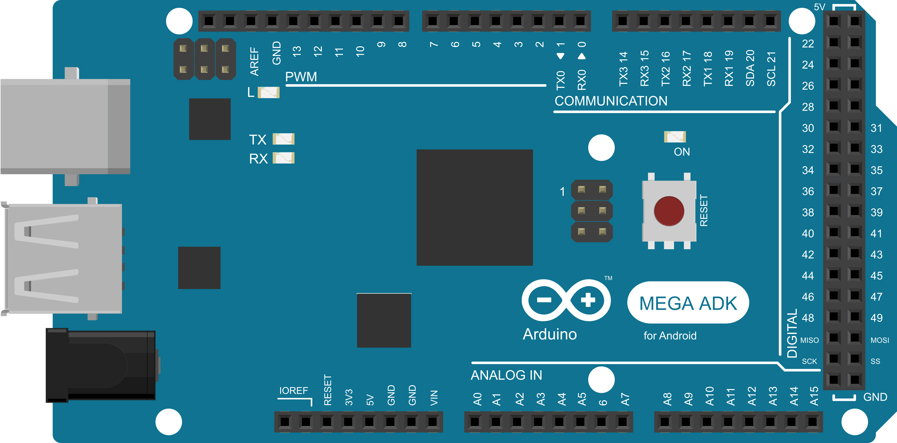 Image of Arduino Mega ADK (Rev3)