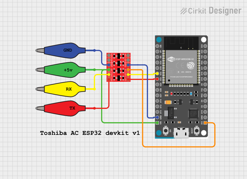 Image of Toshiba AC ESP32 devkit v1: A project utilizing ESP32 Devkit V1 in a practical application