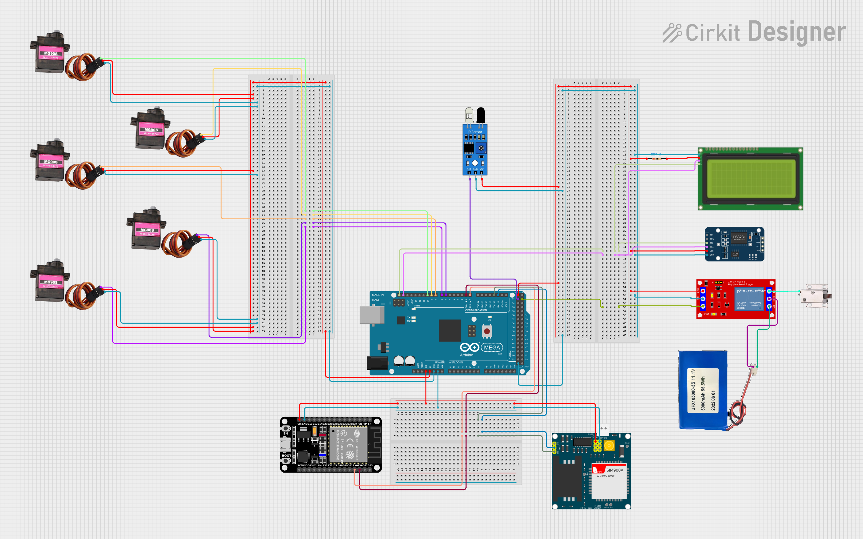 Image of RM Circuit Diagaram: A project utilizing MG90S in a practical application