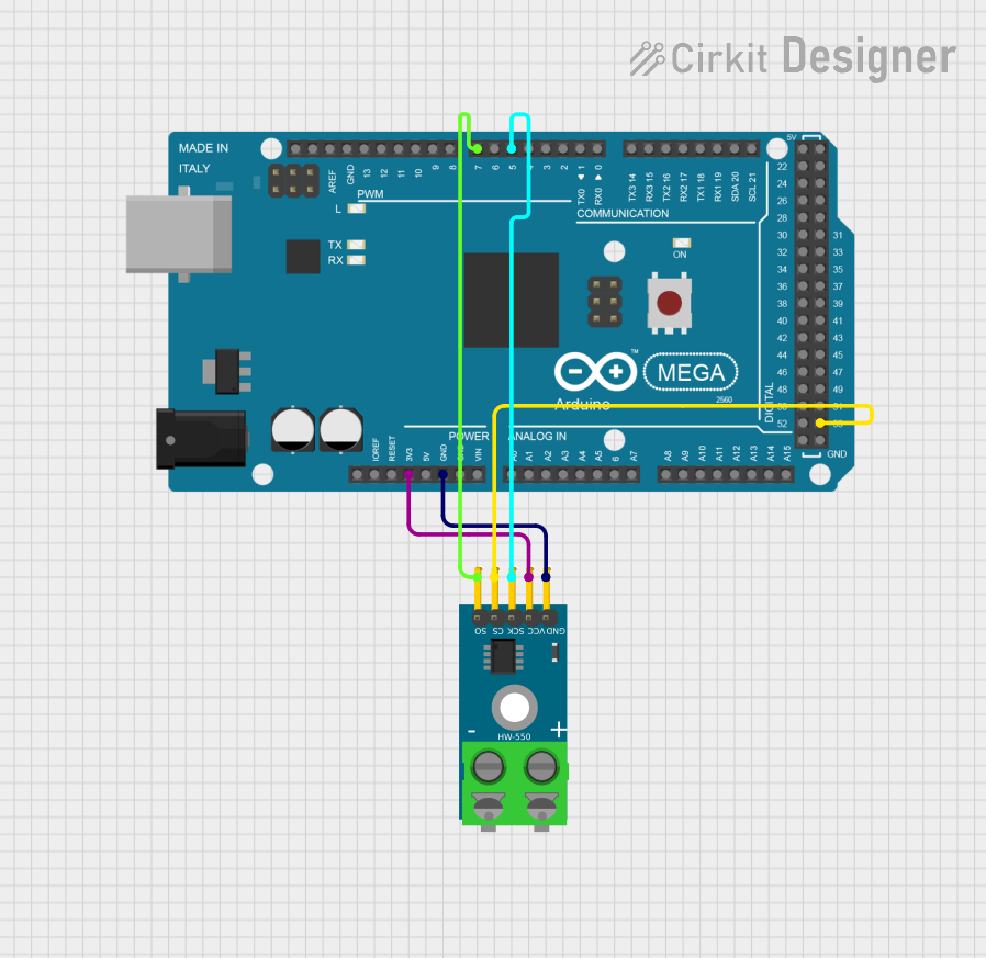 Image of wiring arduino mega+max6675: A project utilizing SparkFun Qwiic Thermocouple Amplifier MCP9600 (Screw Terminals) in a practical application