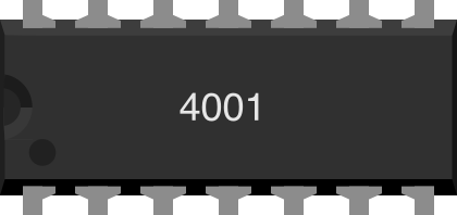 Image of 4001 4 x 2 Input NOR Gate