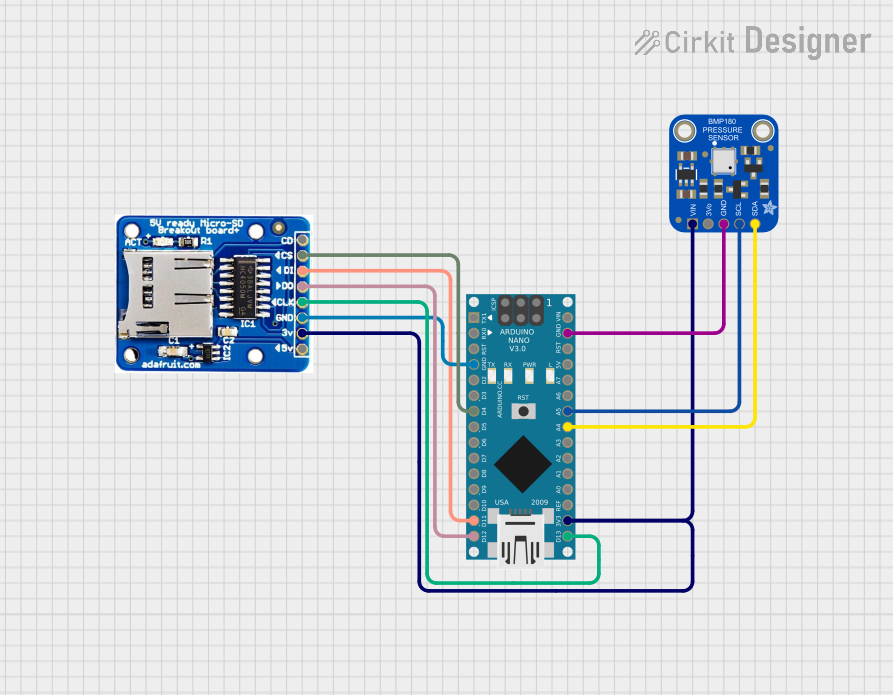 Image of circuito: A project utilizing SparkFun Pressure Sensor Breakout - MS5803-14BA in a practical application