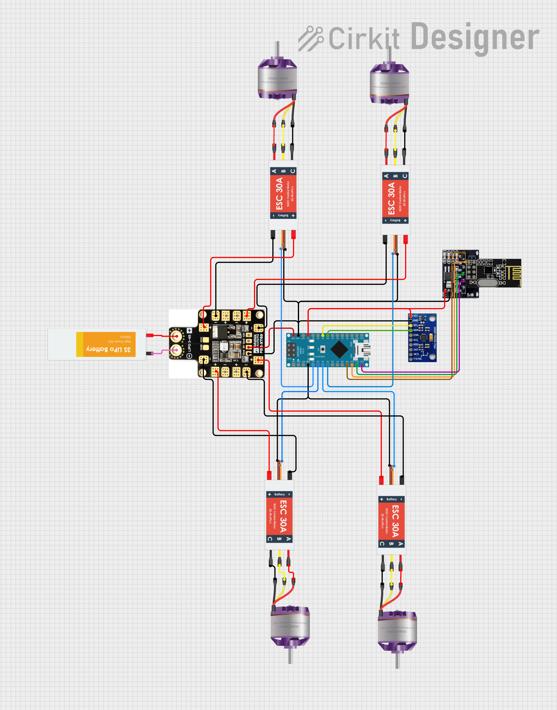 Image of Drone Circuit: A project utilizing jetson  nano B01 in a practical application