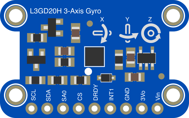 Image of L3GD20H Triple-Axis Gyro Breakout Board