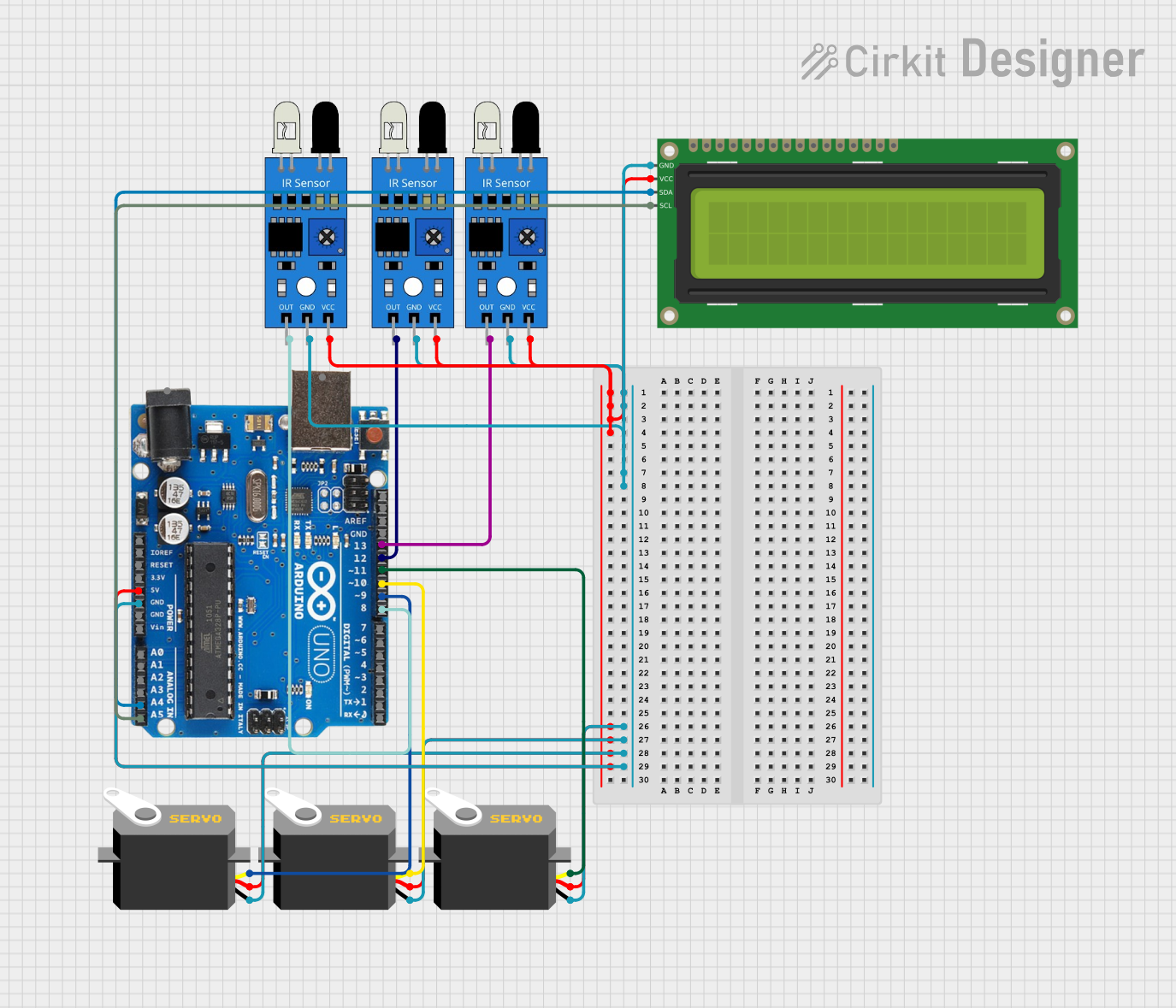 Image of parking: A project utilizing arduino uno in a practical application