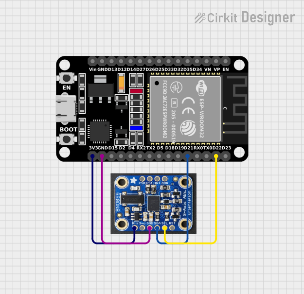 Image of ESP32 Gyro module: A project utilizing bno055 in a practical application