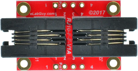 Image of rj10 Female pass through adapter breakout