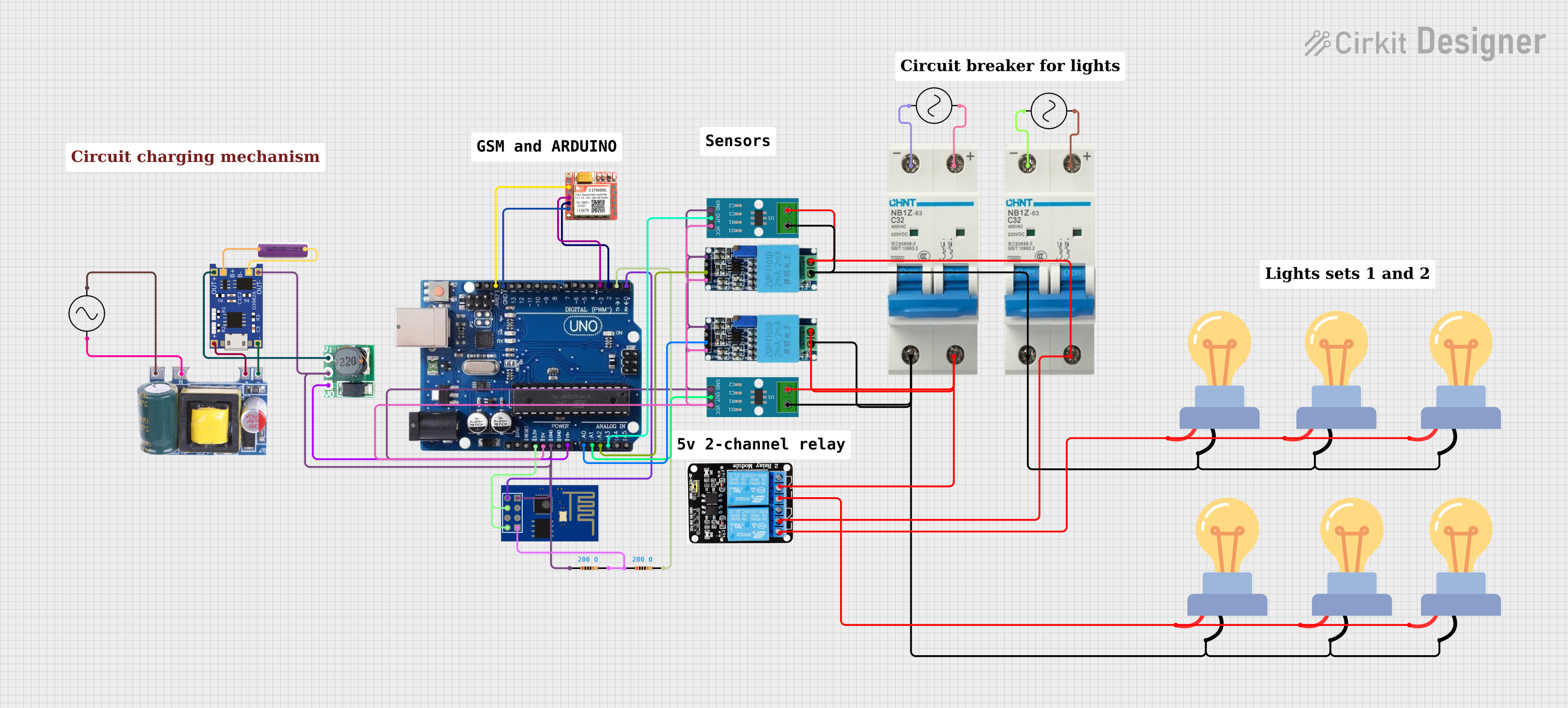 Image of light monitoring system: A project utilizing AC detector in a practical application