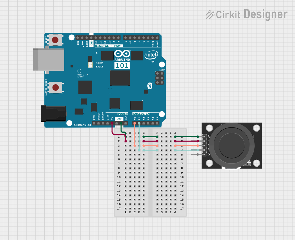 Image of Joystick: A project utilizing KY-023 Dual Axis Joystick Module in a practical application