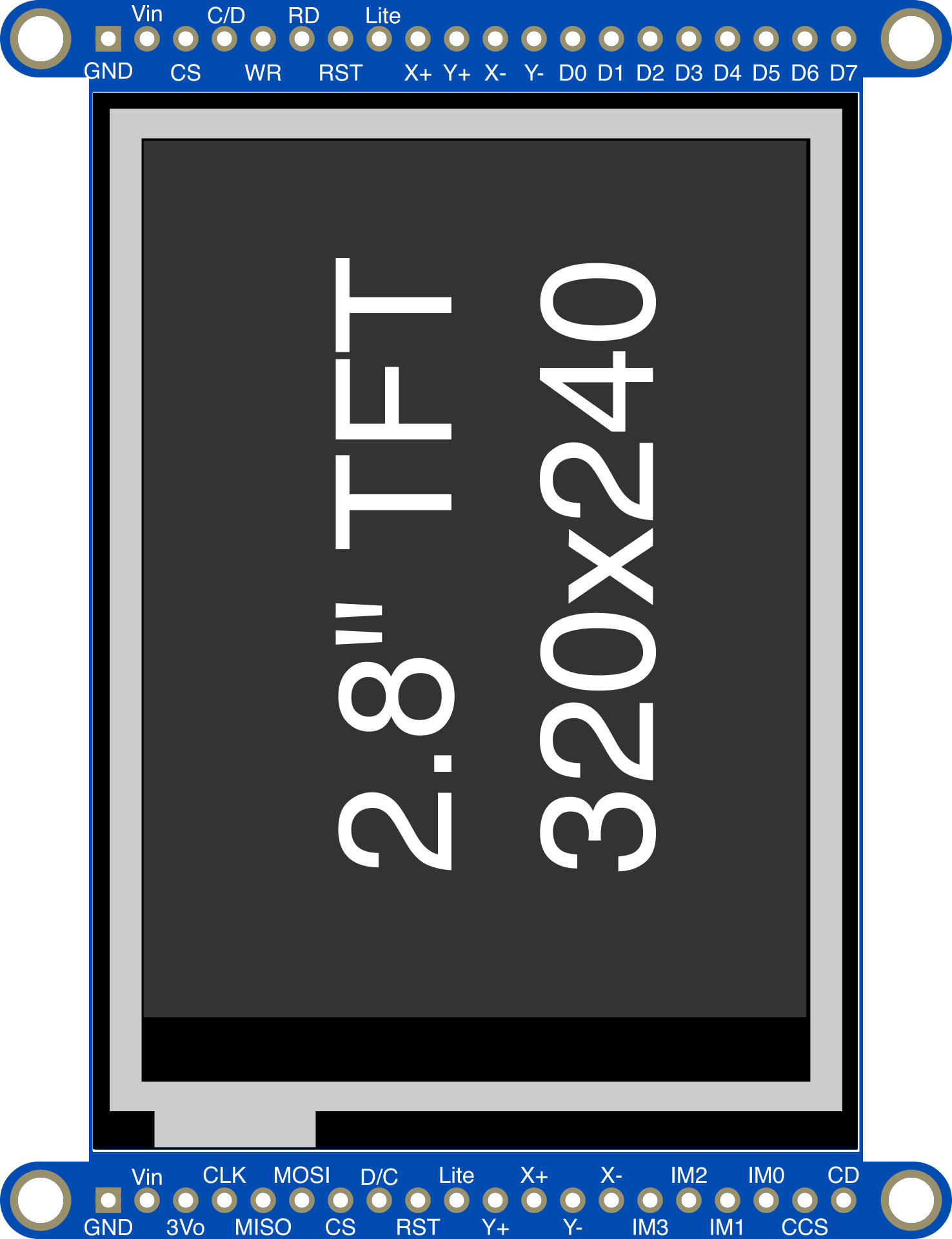 Image of Adafruit 2.8inch Resistive TFT