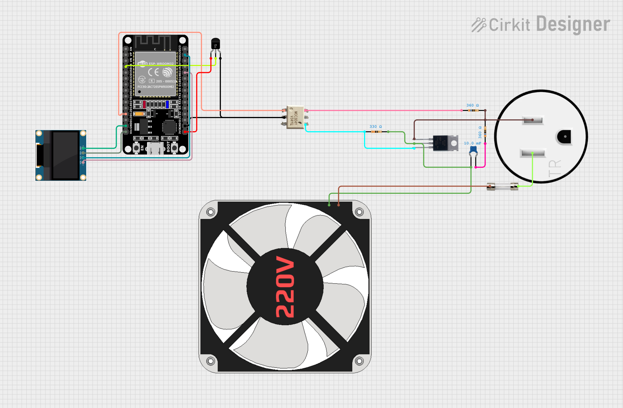 Image of Wi-Fi Controlled Temperature Monitoring System with OLED Display