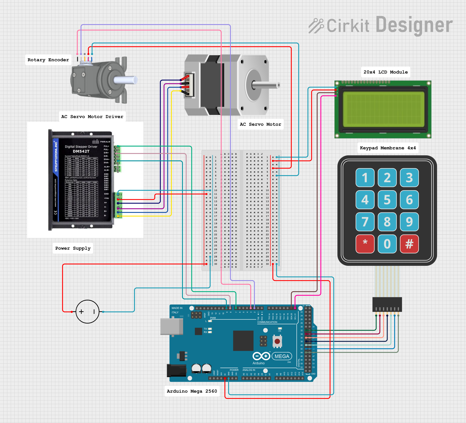 Image of Stepper-encoder-LCD-keyboard: A project utilizing Ethernet Smooth Stepper in a practical application