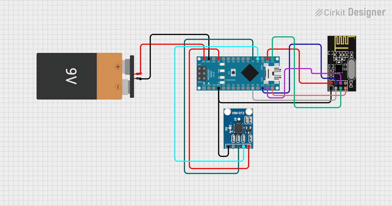 Image of TRANSMITTER: A project utilizing AITrip ADXL335 GY-61 in a practical application