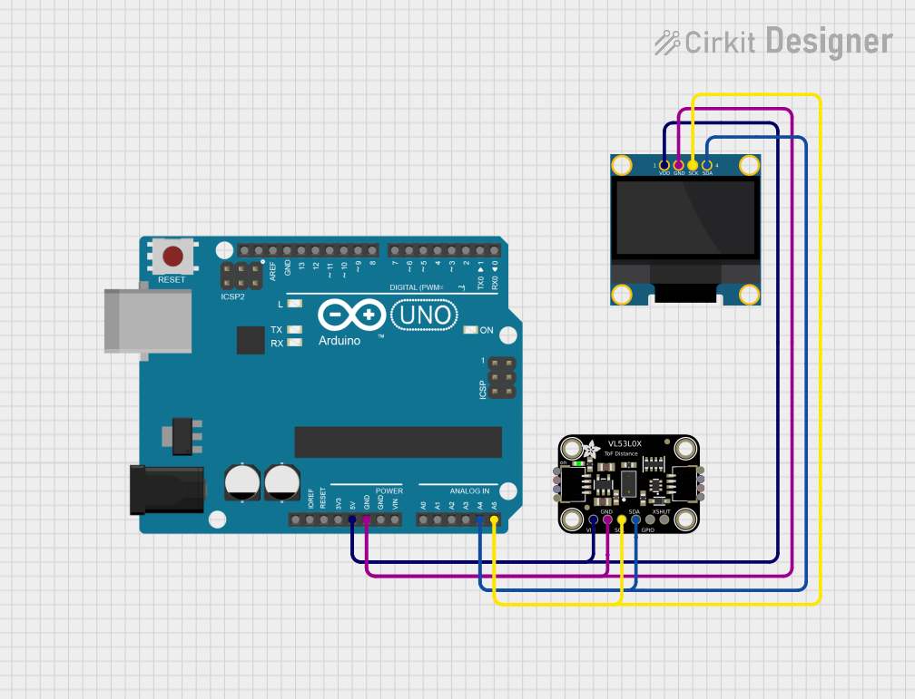 Image of VL53L0X Time of Flight Demo: A project utilizing VL53L0X in a practical application