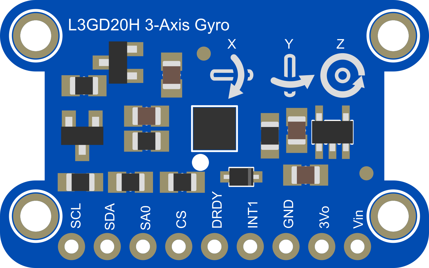 Image of Adafruit L3GD20H Triple-Axis Gyro Breakout Board