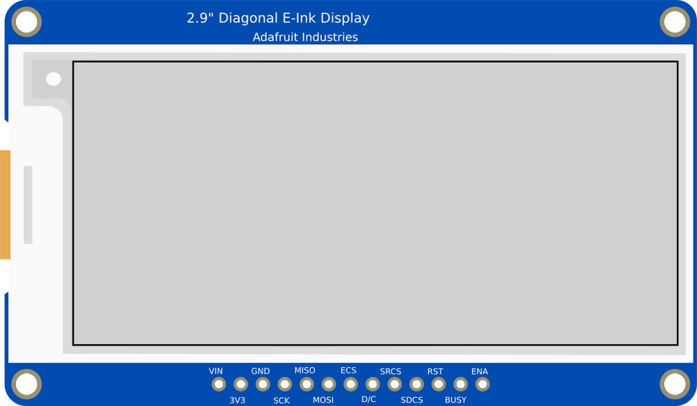 Image of 2.9" Tri-Color E-Ink
