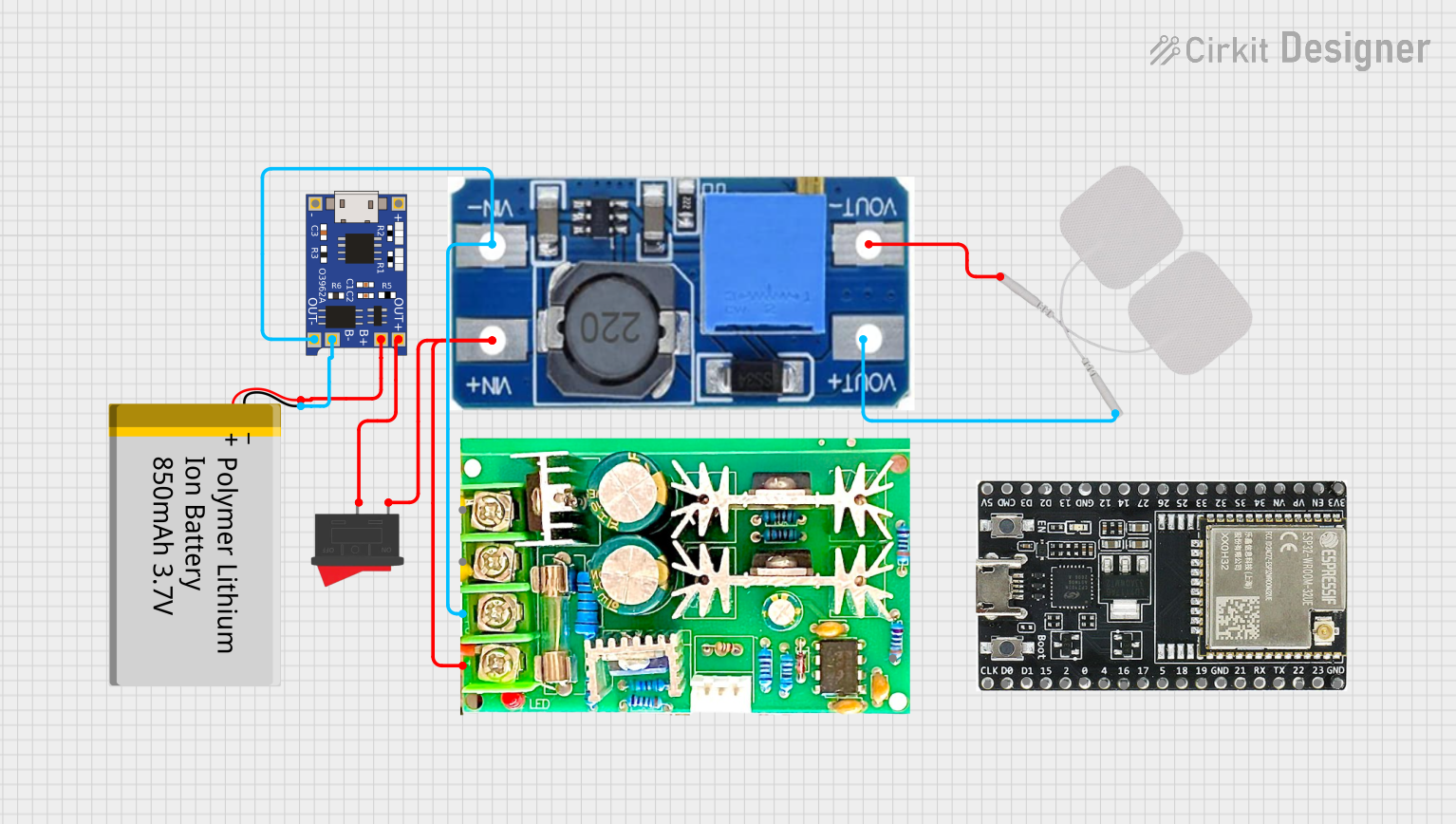 Image of Stimulator: A project utilizing TP4056 in a practical application