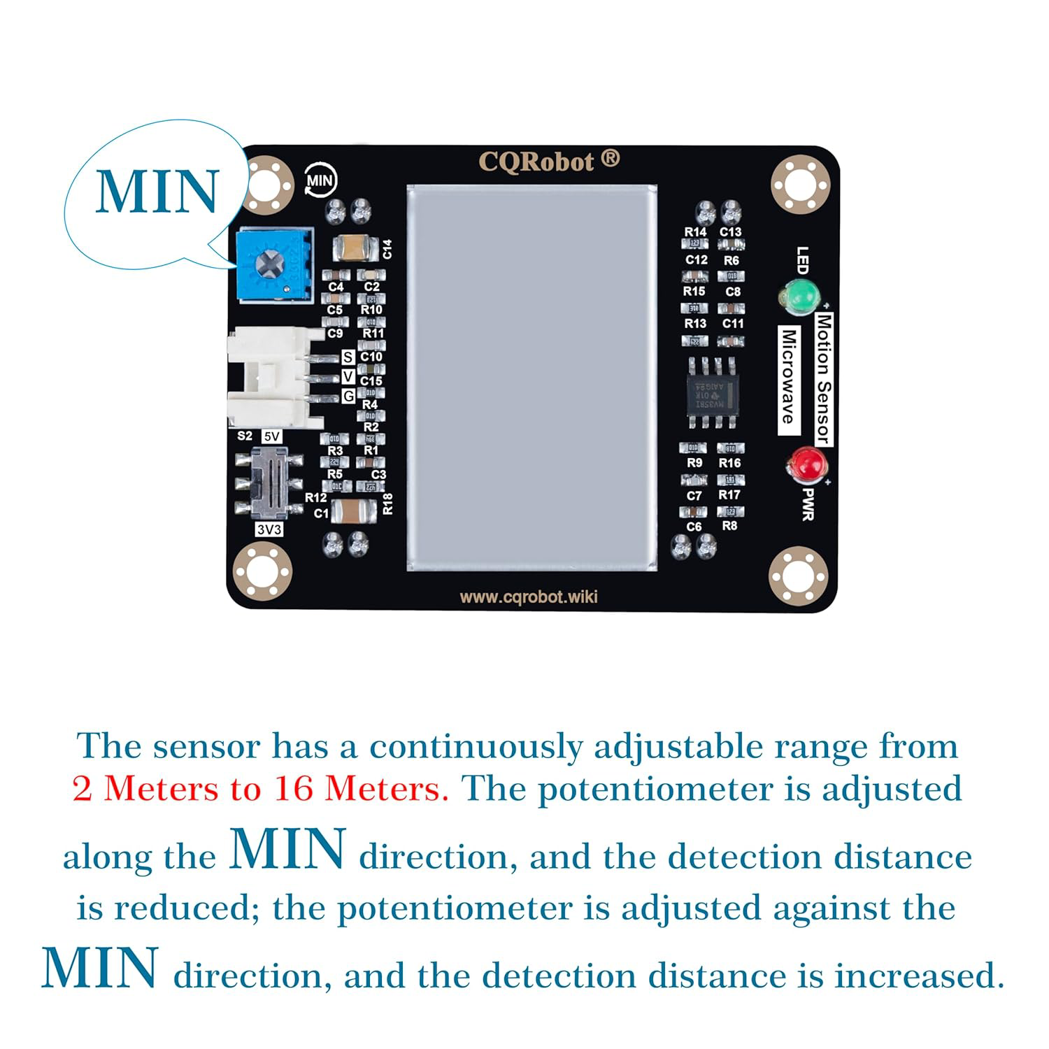 Image of 10.525GHz Doppler Effect Microwave Motion Sensor 